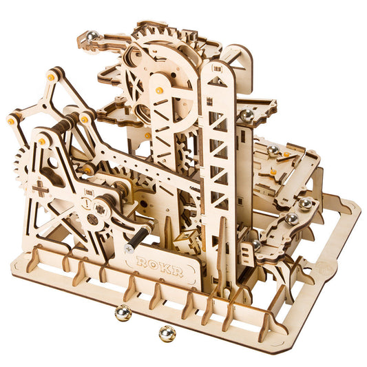 Wooden toy mechanical transmission model 3D puzzle handmade